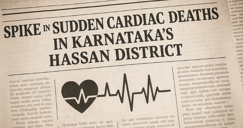 24 sudden deaths in Hassan, Karnataka within 40 days - 14 victims under 45 years old. Government investigation reveals key risk factors: obesity, stress, smoking.
