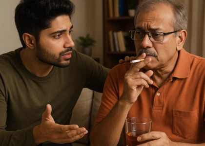 Dads drinking and smoking